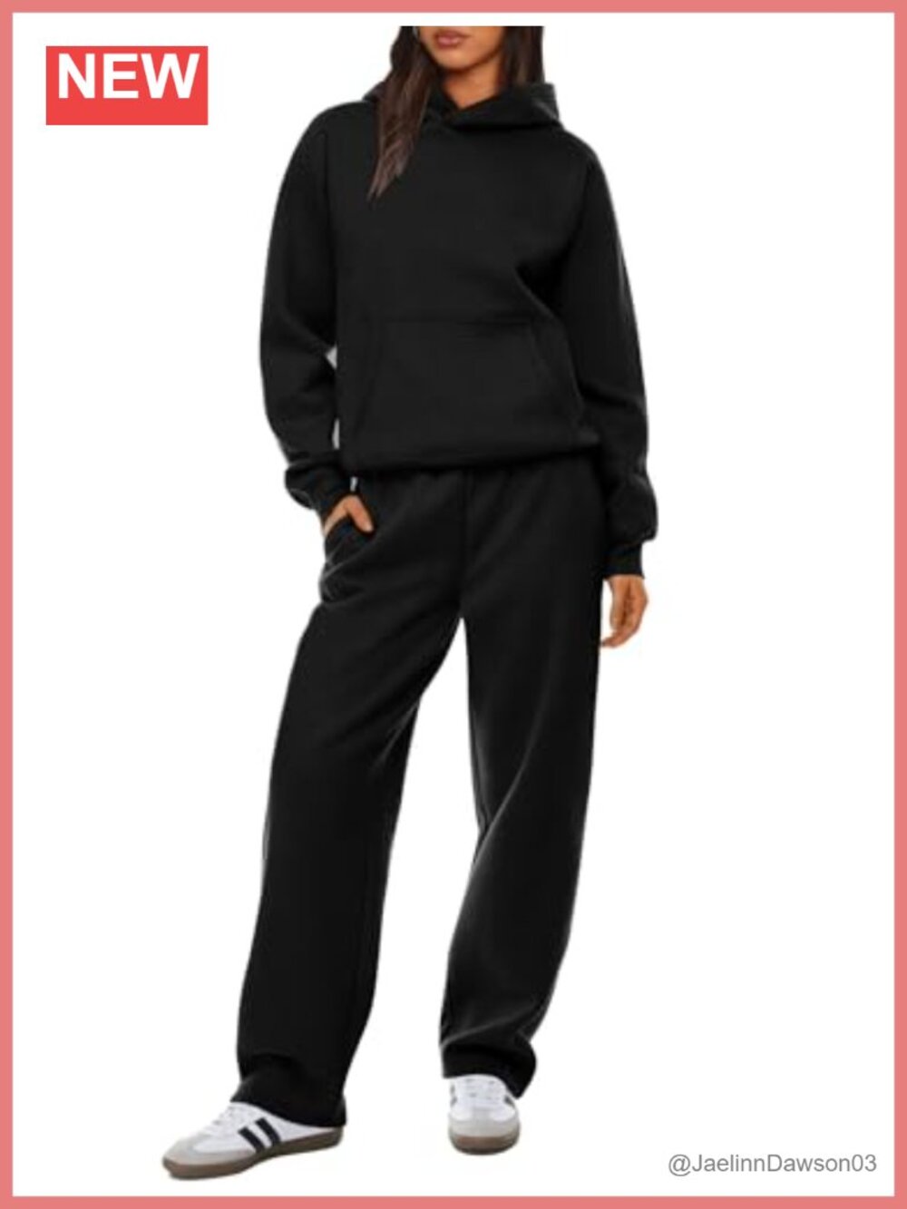 XIEERDUO Womens 2 Piece Sweatsuit Oversized Hoodie Wide Leg Sweatpants
